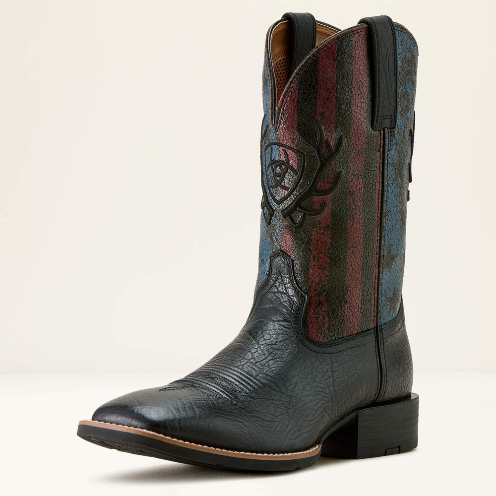 Sport Liberty Antler Wide Square Toe Cowboy Boot-Ariat