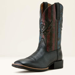 Sport Liberty Antler Wide Square Toe Cowboy Boot-Ariat