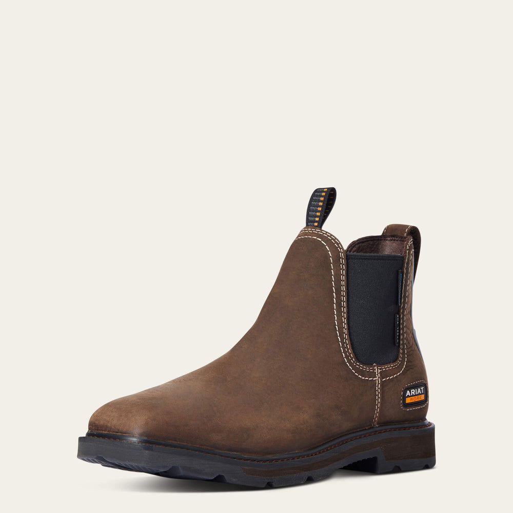 Groundbreaker Chelsea Wide Square Toe Waterproof Steel Toe Work Boot-Ariat
