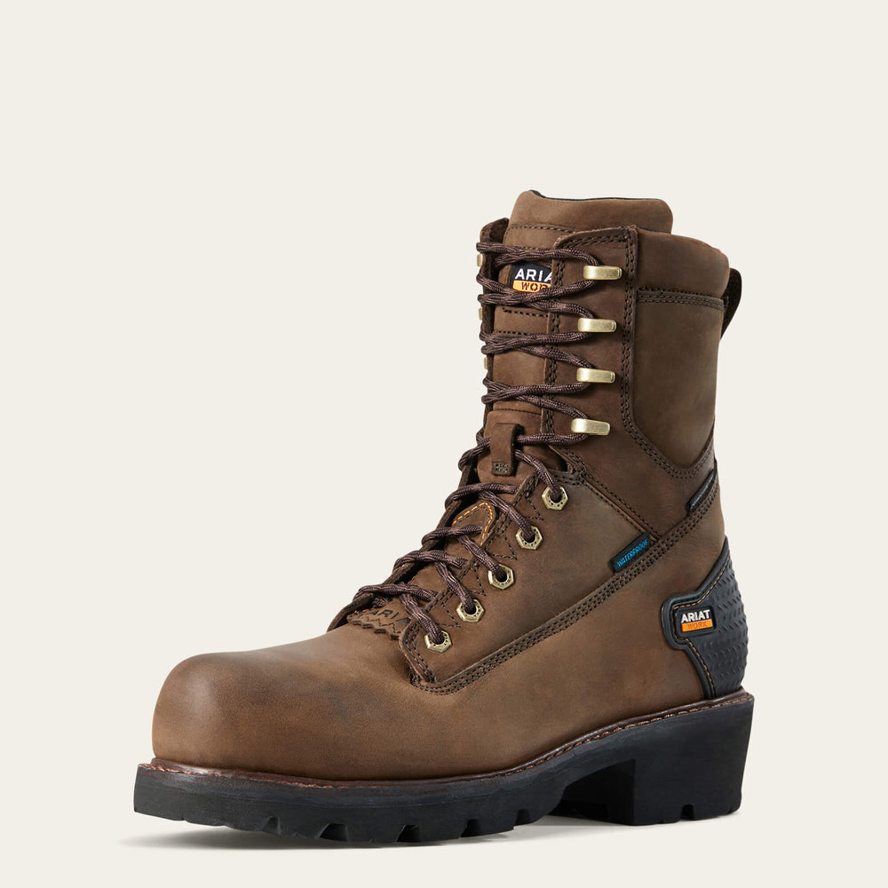 Powerline 8" Waterproof Composite Toe Work Boot-Ariat