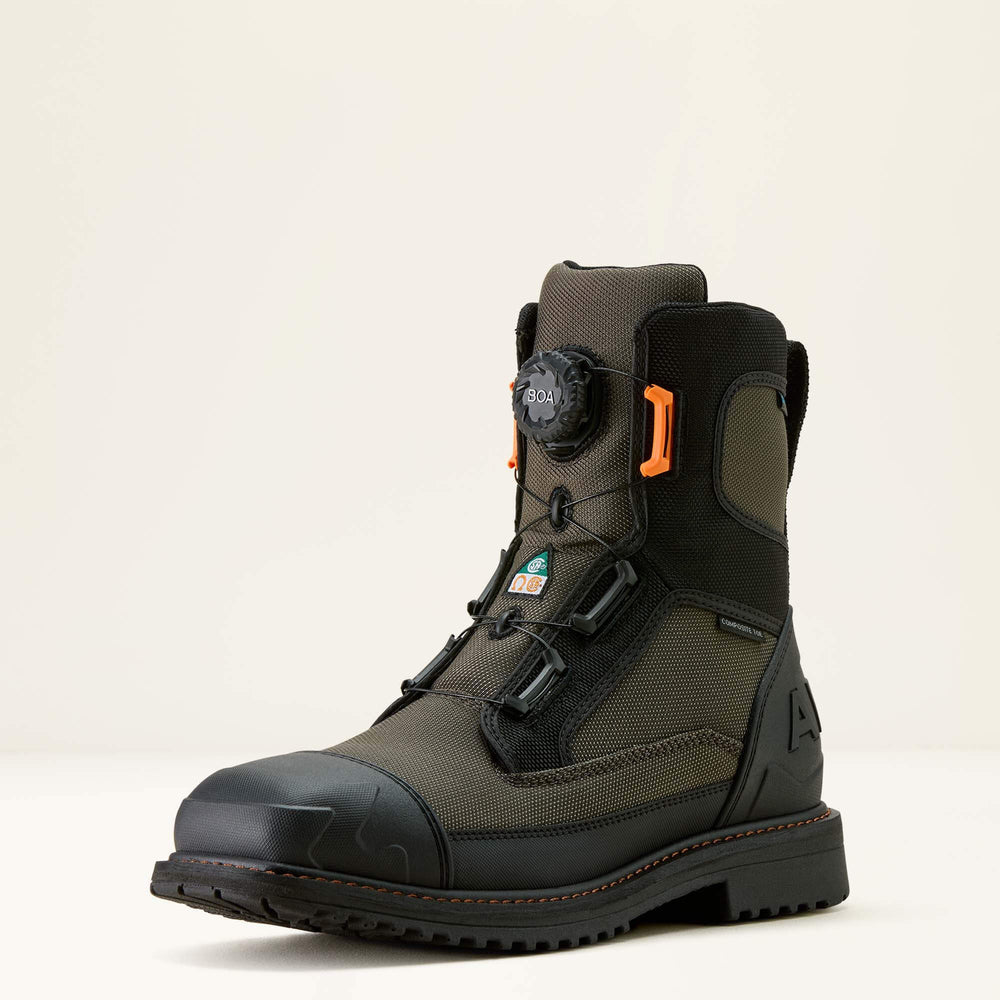 RigTEK Wildcat BOA 8" CSA Waterproof Wide Square Toe Composite Toe Work Boot-Ariat