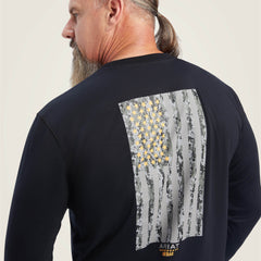 Rebar Workman Reflective Flag Graphic T-Shirt-Ariat