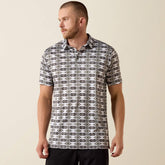 All Over Print Fitted Polo-Ariat