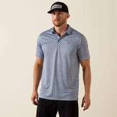 All Over Print Fitted Polo-Ariat