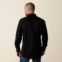 Solid Twill Fitted Shirt-Ariat