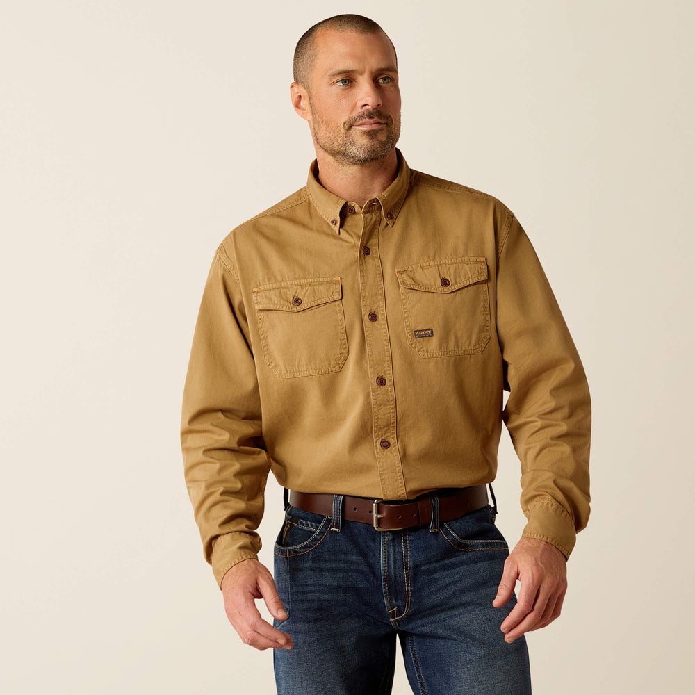 Rebar Washed Twill Work Shirt-Ariat