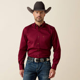 Solid Twill Fitted Shirt-Ariat