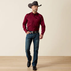 Solid Twill Fitted Shirt-Ariat