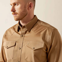 Solid Twill Fitted Shirt-Ariat