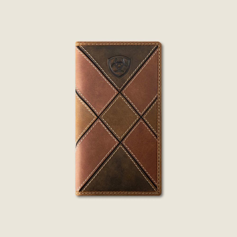 Patchwork Embroidered Logo Rodeo Wallet-Ariat