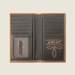 Patchwork Embroidered Logo Rodeo Wallet-Ariat
