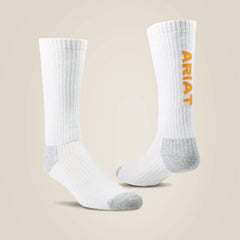 Premium Ringspun Cotton Mid Calf Work Sock 3 Pair Pack-Ariat