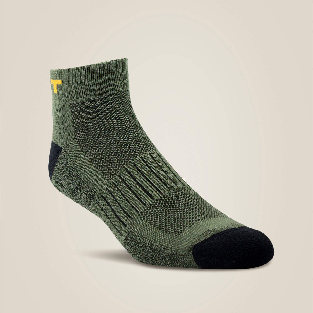 High Performance Quarter Crew Tek Work Sock 3 Pair Pack-Ariat