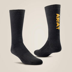 Premium Ringspun Cotton Mid Calf Work Sock 3 Pair Pack-Ariat