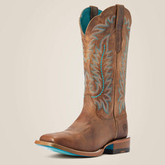 Frontier Tilly Wide Square Toe Western Boot-Ariat