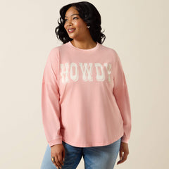 Canvas Oversized Long Sleeve T-Shirt-Ariat