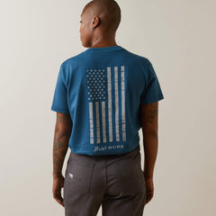Rebar Cotton Strong American Flag Graphic T-Shirt-Ariat
