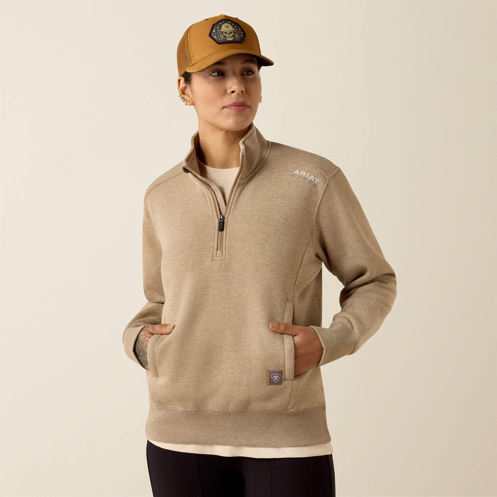 Rebar Lightweight Mock 1/2 Zip Sweatshirt-Ariat