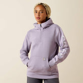 Rebar Lightweight Logo 1/2 Zip Hoodie-Ariat