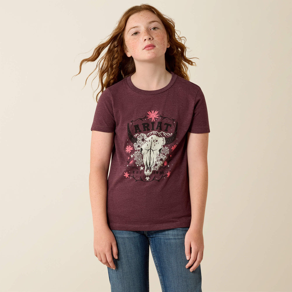 Ariat Skulls Florals T-Shirt-Ariat
