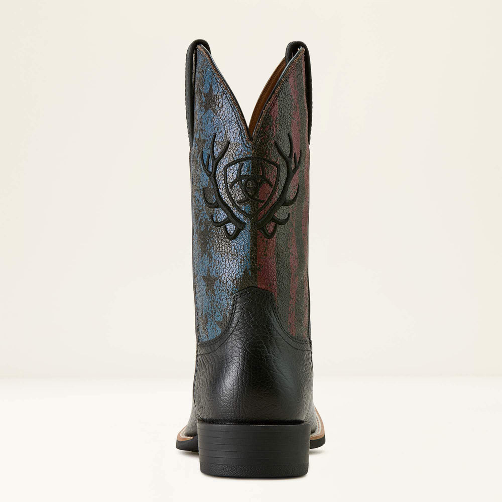 Sport Liberty Antler Wide Square Toe Cowboy Boot-Ariat
