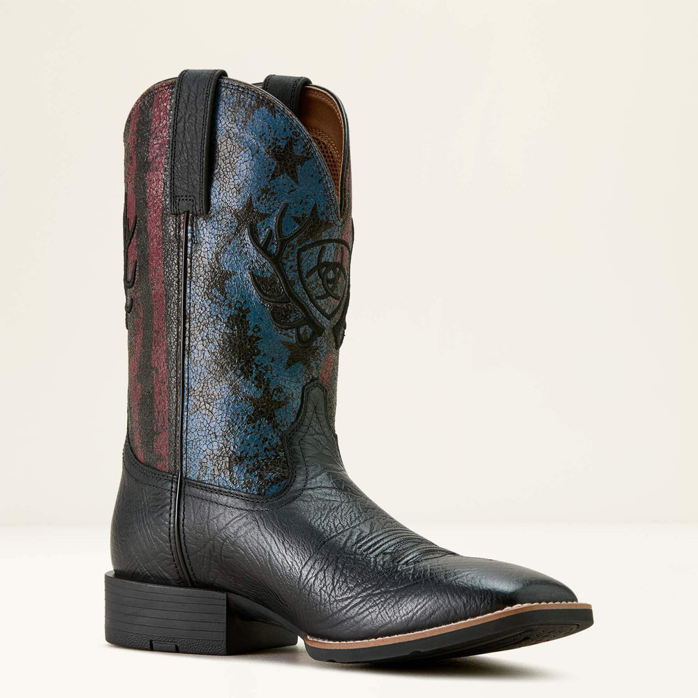 Sport Liberty Antler Wide Square Toe Cowboy Boot-Ariat