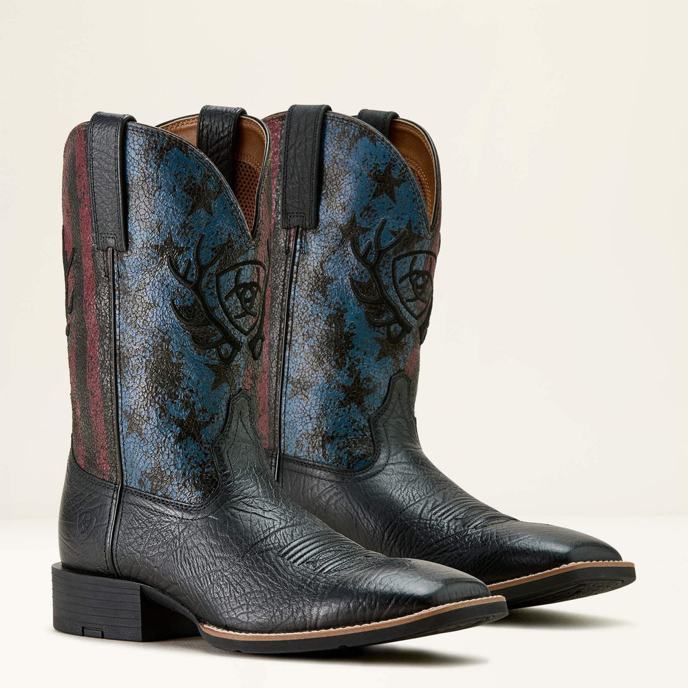 Sport Liberty Antler Wide Square Toe Cowboy Boot-Ariat