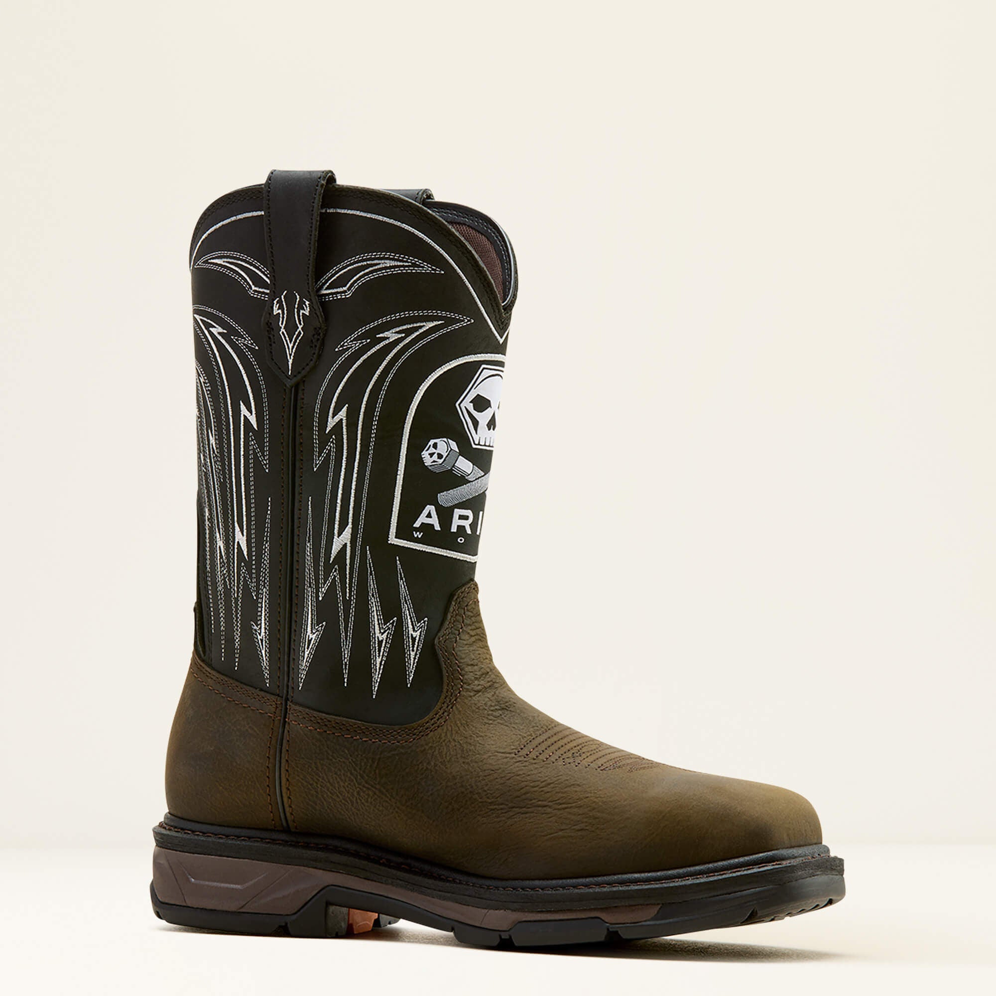 WorkHog XT Bolt Skull Waterproof Wide Square Toe Carbon Toe Work Boot-Ariat