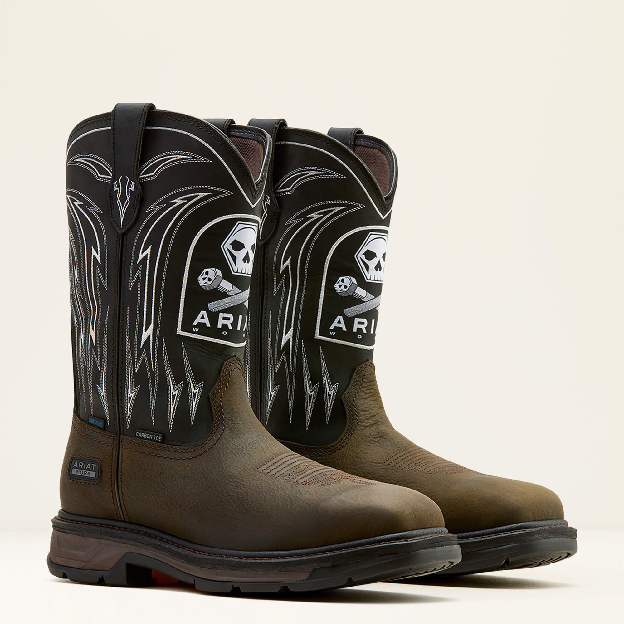 WorkHog XT Bolt Skull Waterproof Wide Square Toe Carbon Toe Work Boot-Ariat