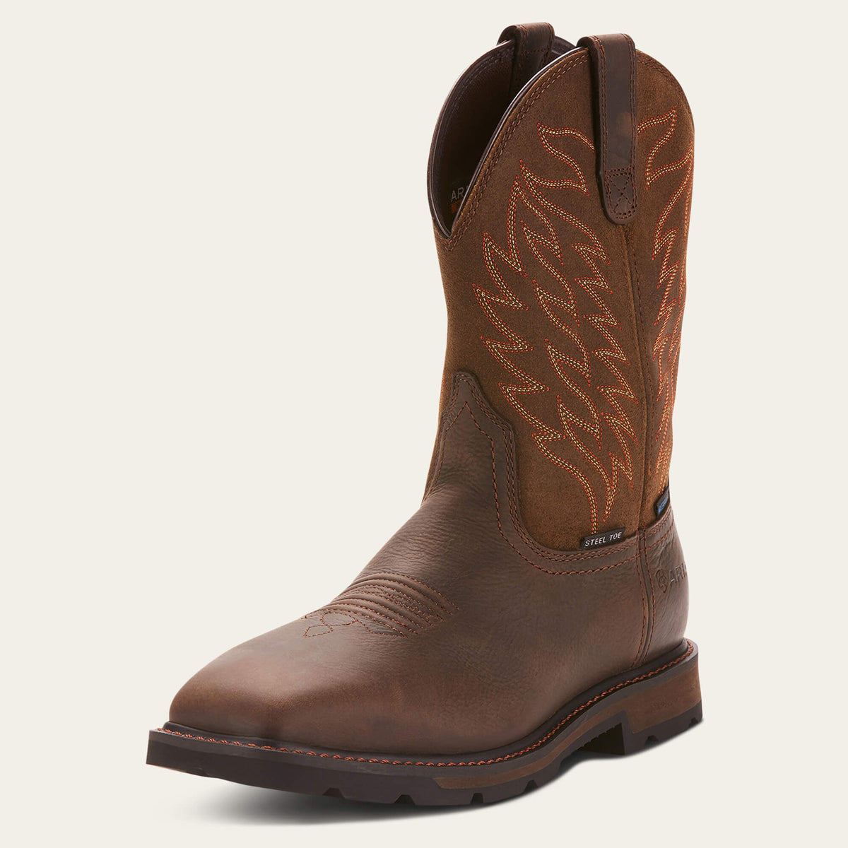Groundbreaker Wide Square Toe Waterproof Steel Toe Work Boot-Ariat