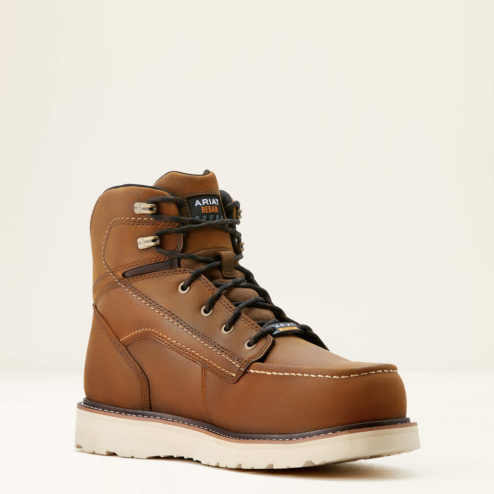 Rebar Wedge Moc Toe 6" Waterproof Composite Toe Work Boot-Ariat