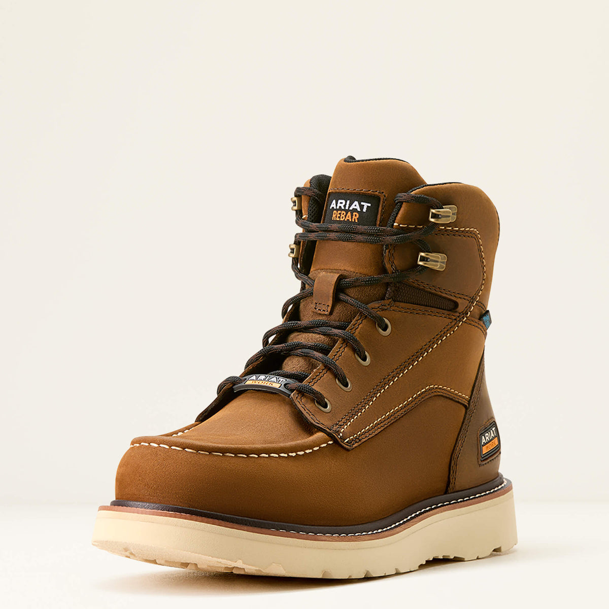 Rebar Wedge Moc Toe 6" Waterproof Work Boot-Ariat