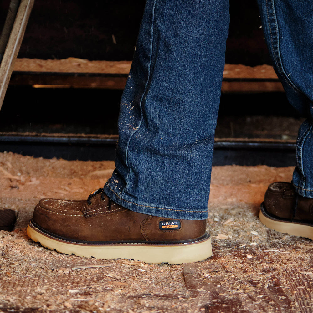 Rebar Wedge Moc Toe 6" Waterproof Work Boot-Ariat