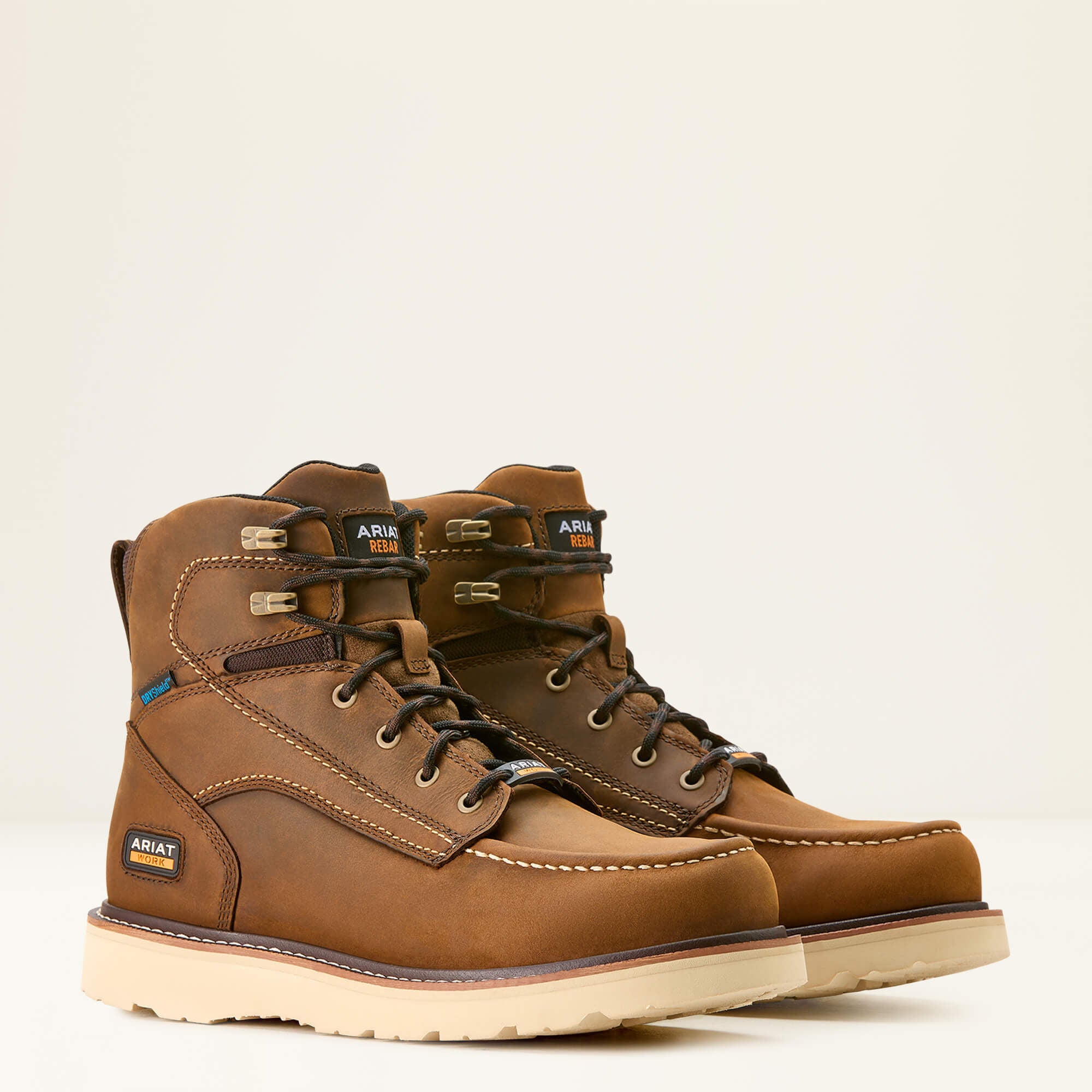 Rebar Wedge Moc Toe 6" Waterproof Work Boot-Ariat