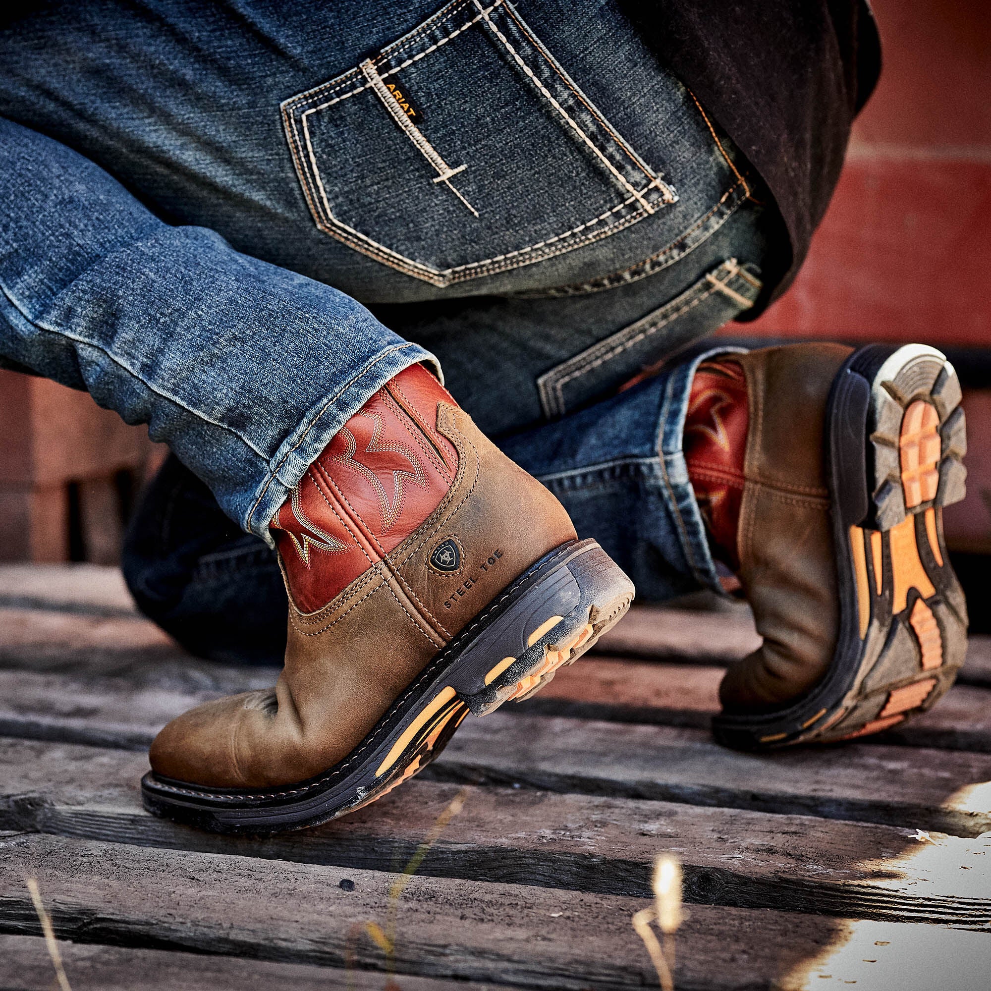 WorkHog Wide Square Toe Steel Toe Work Boot-Ariat