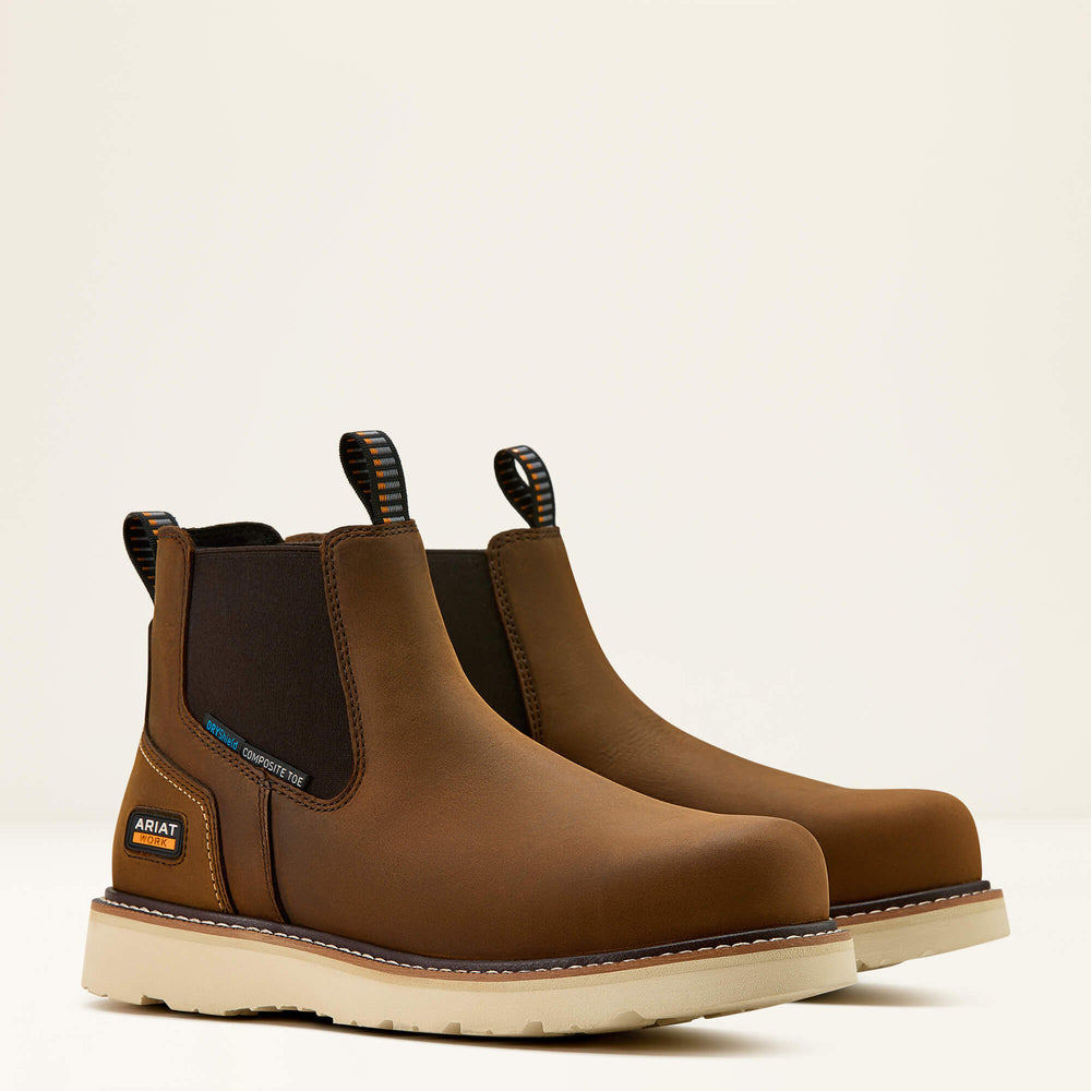 Rebar Wedge Chelsea Waterproof Composite Toe Work Boot-Ariat