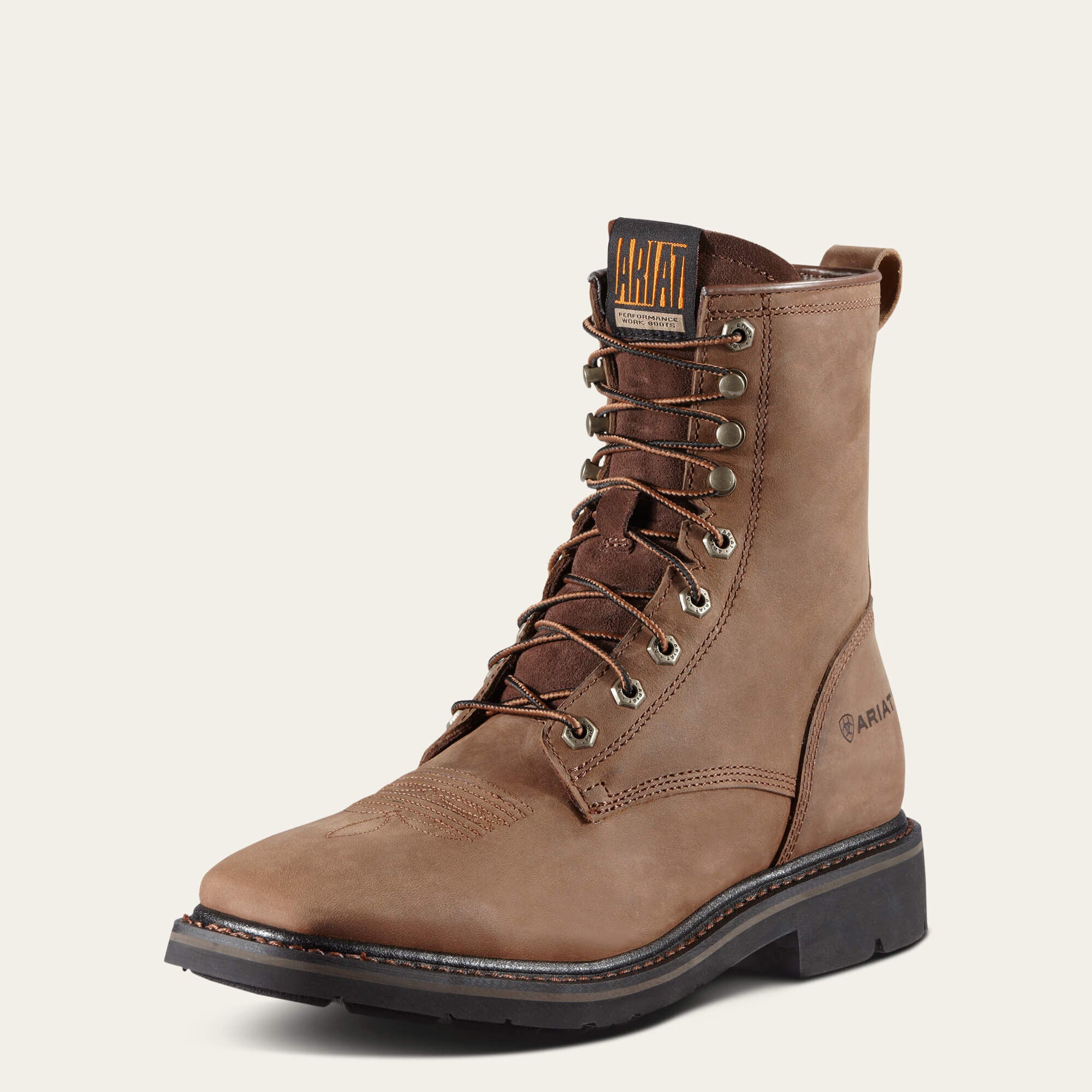 Cascade 8" Wide Square Toe Work Boot-Ariat