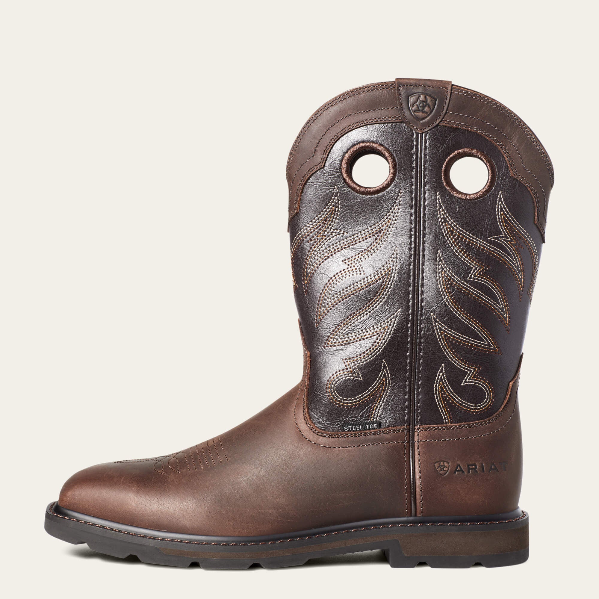 Groundwork Wide Square Toe Steel Toe Work Boot-Ariat