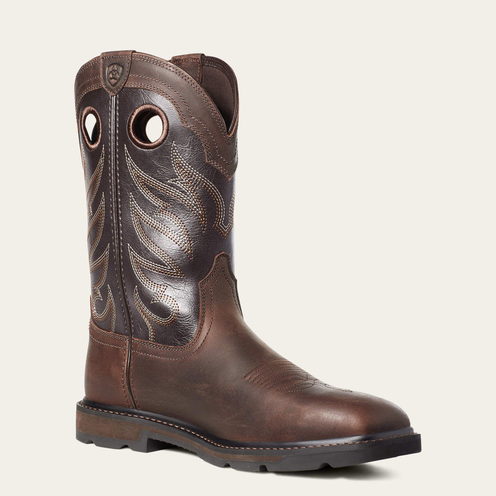 Groundwork Wide Square Toe Steel Toe Work Boot-Ariat