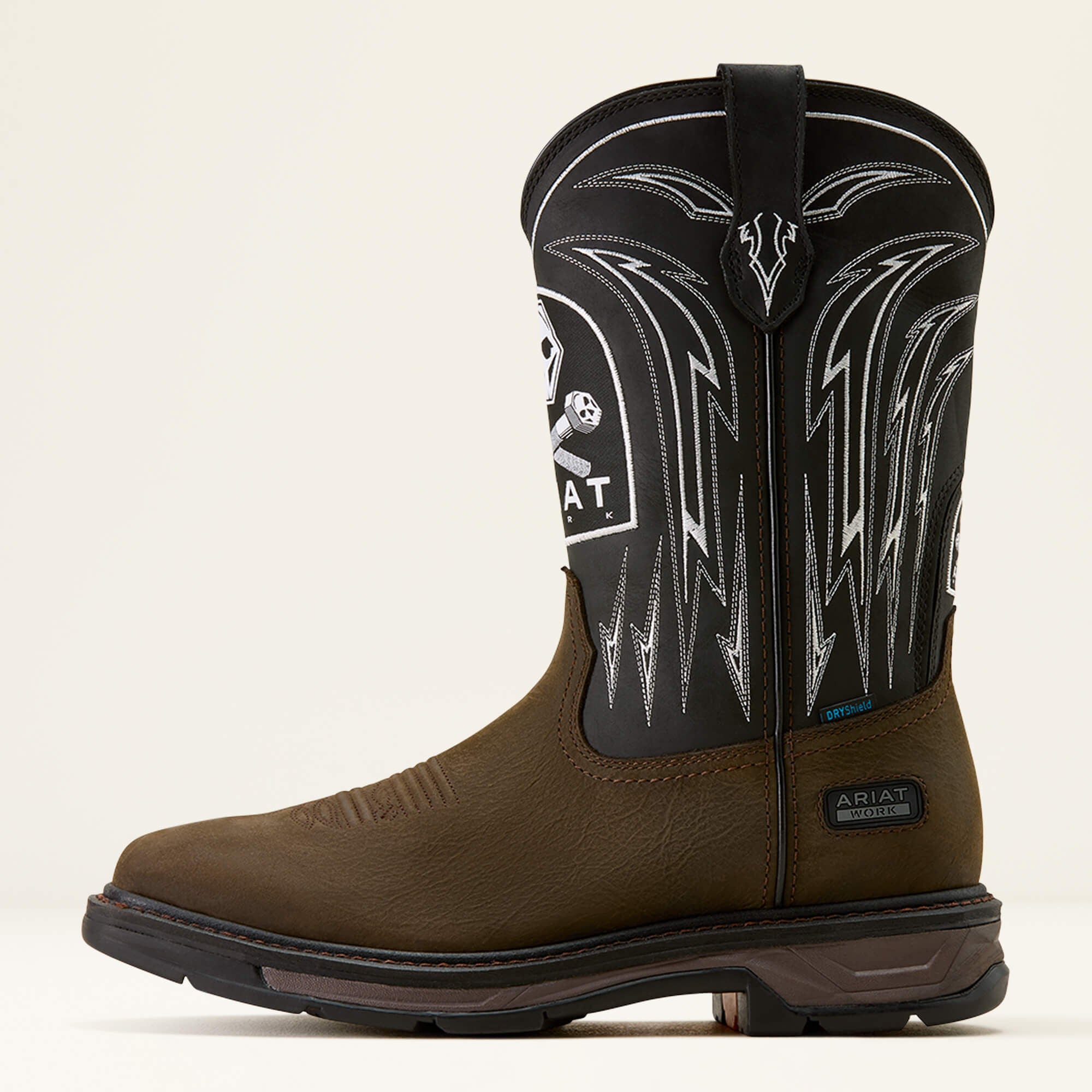 WorkHog XT Bolt Skull Waterproof Wide Square Toe Work Boot-Ariat