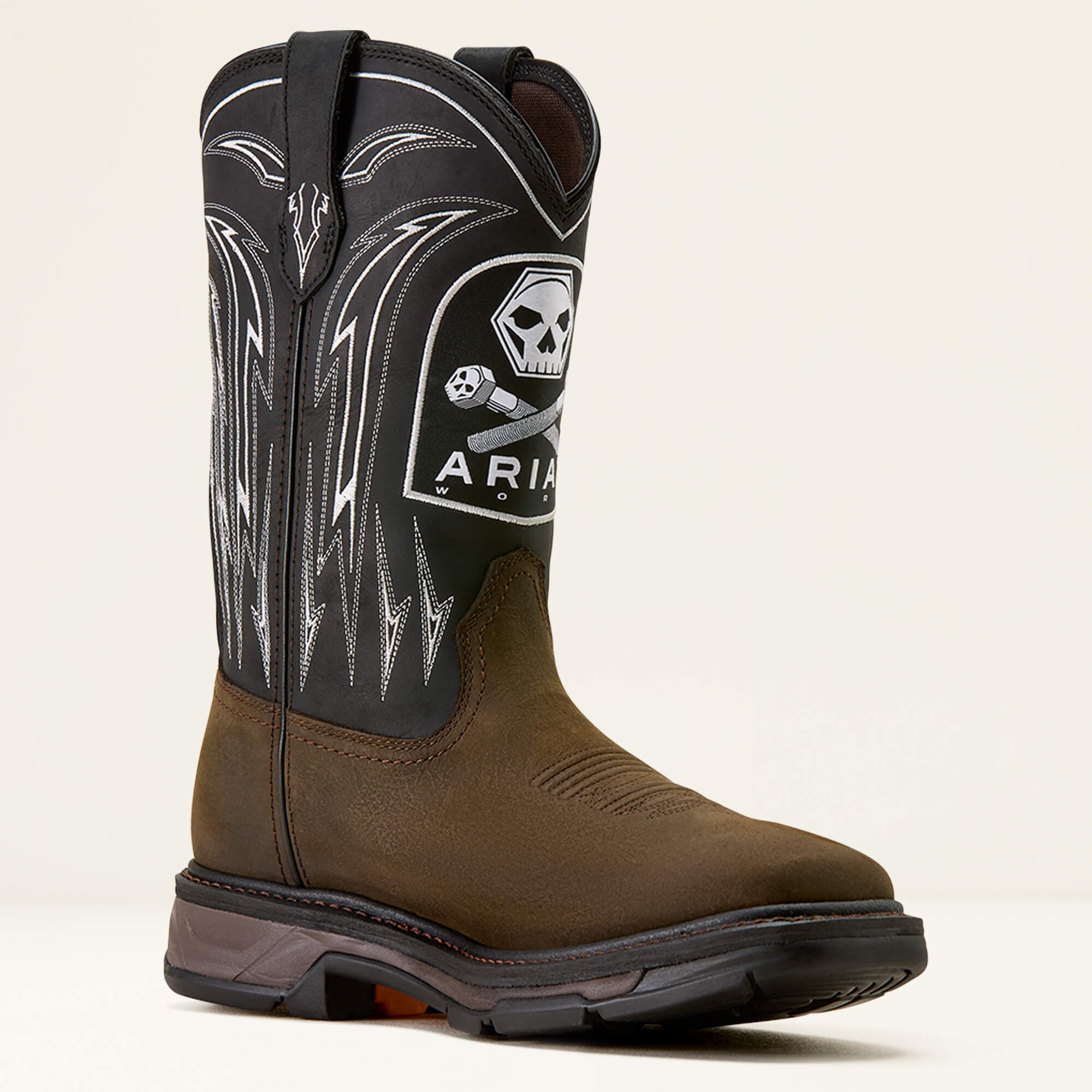 WorkHog XT Bolt Skull Waterproof Wide Square Toe Work Boot-Ariat