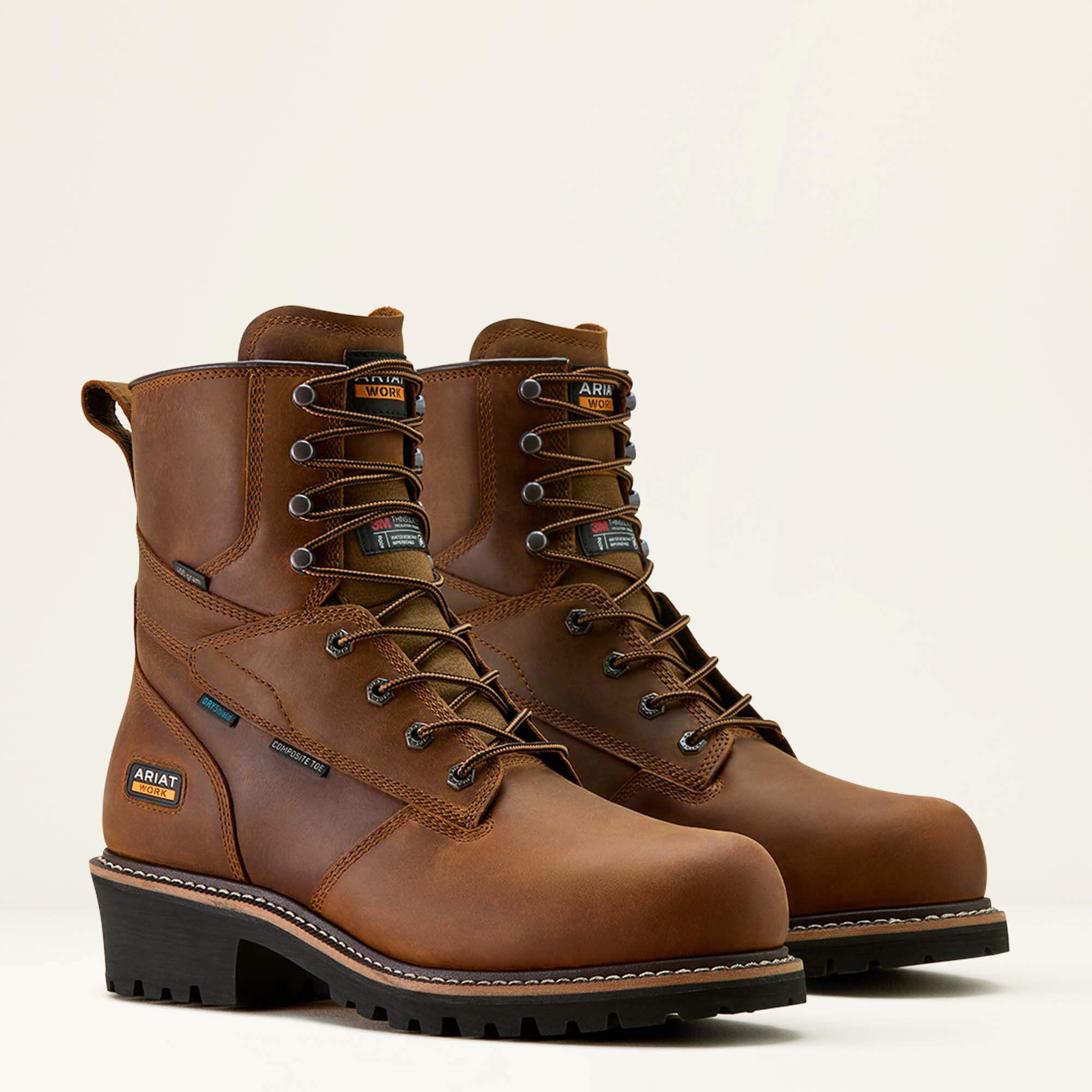 Logger Shock Shield Waterproof Insulated Composite Toe Work Boot-Ariat