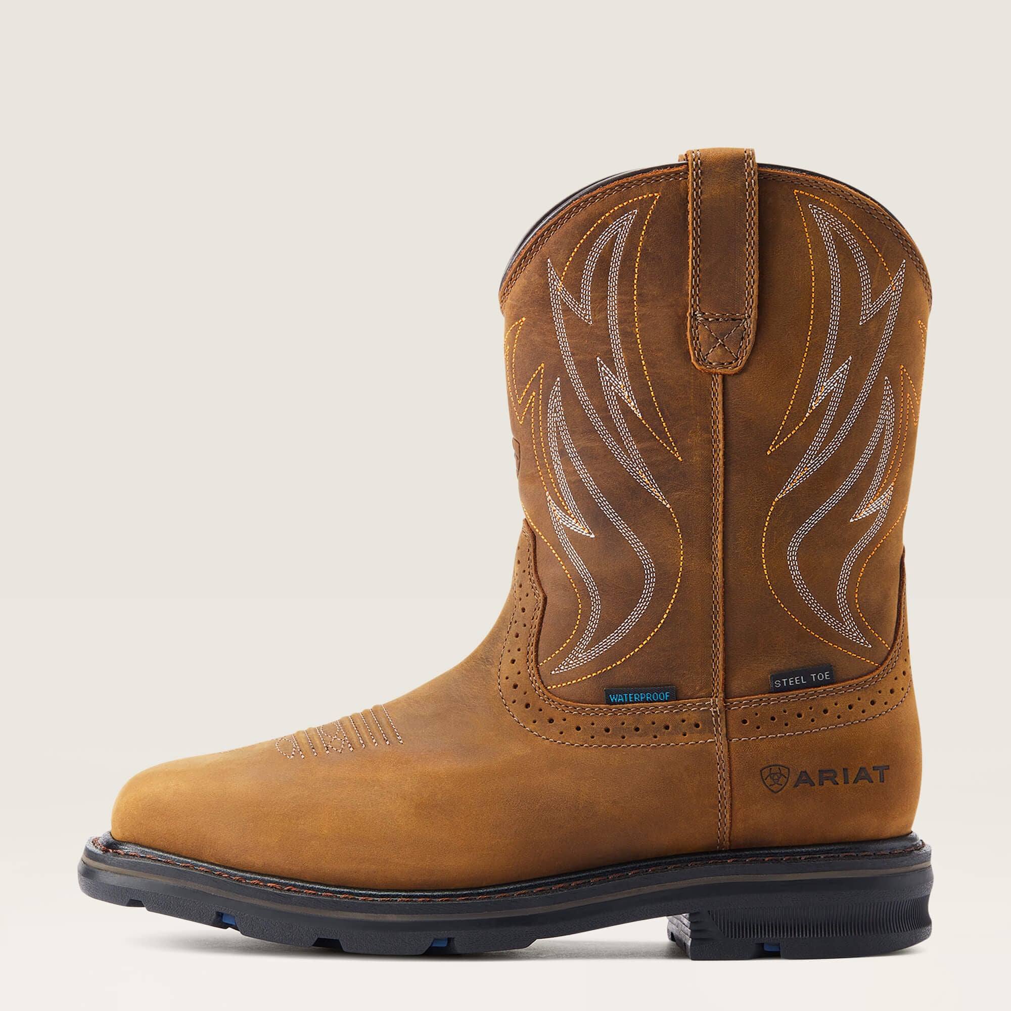 Sierra Shock Shield Waterproof Steel Toe Work Boot-Ariat