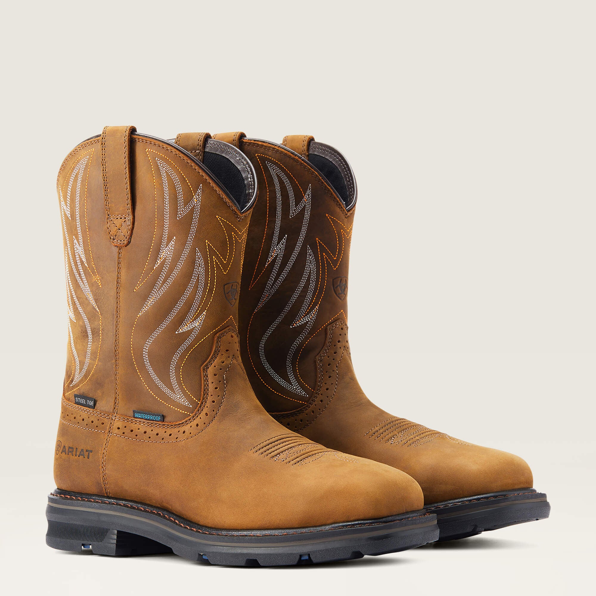 Sierra Shock Shield Waterproof Steel Toe Work Boot-Ariat