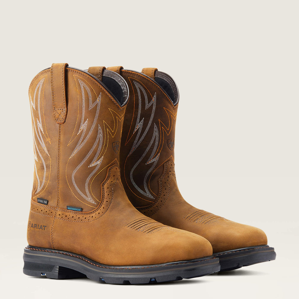 Sierra Shock Shield Waterproof Steel Toe Work Boot-Ariat
