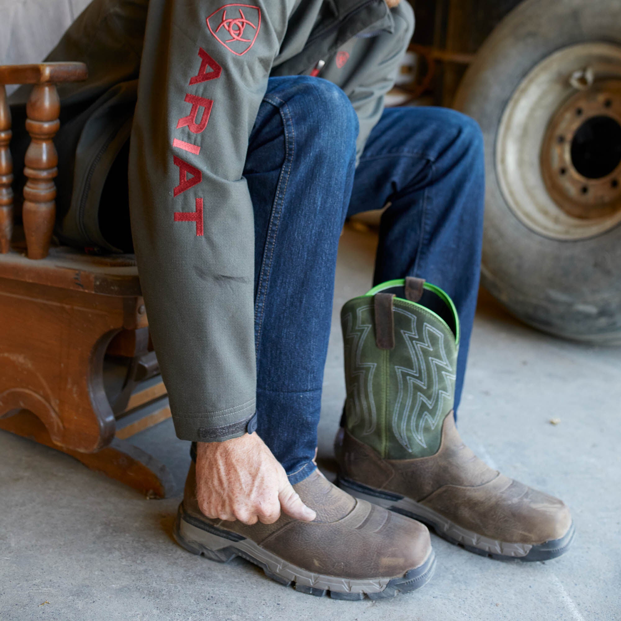 Rebar Flex Western Waterproof Composite Toe Work Boot-Ariat