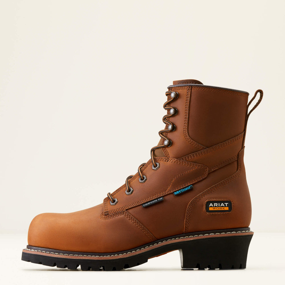 Logger Shock Shield Waterproof Composite Toe Work Boot-Ariat