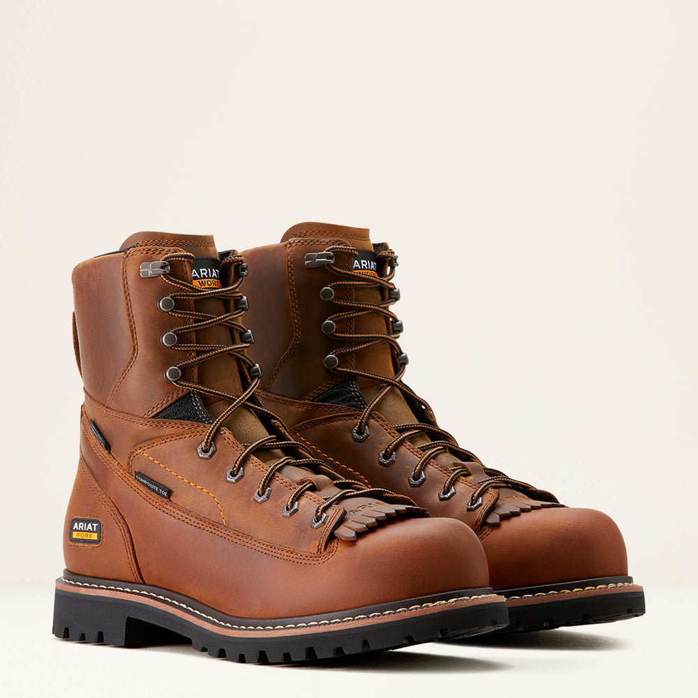 Longview Shock Shield 8" Waterproof Composite Toe Work Boot-Ariat