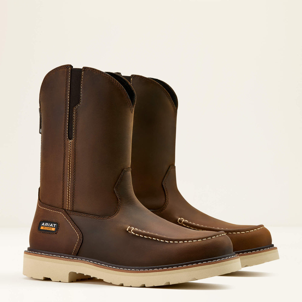 Rebar Lift Pull On Moc Toe Work Boot-Ariat