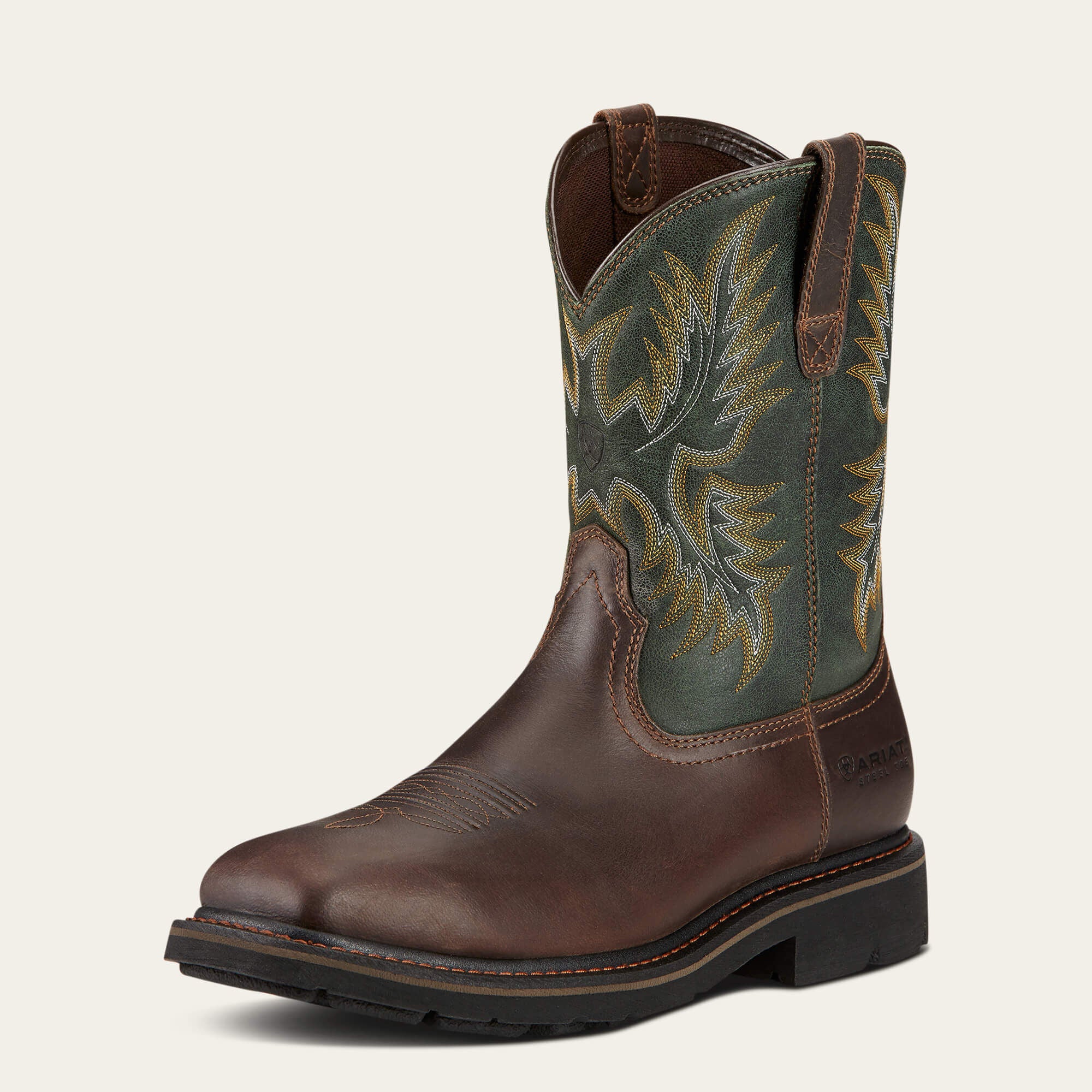 Sierra Wide Square Toe Steel Toe Work Boot-Ariat